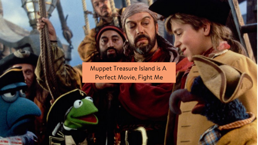 photo of muppet treasure island with title across