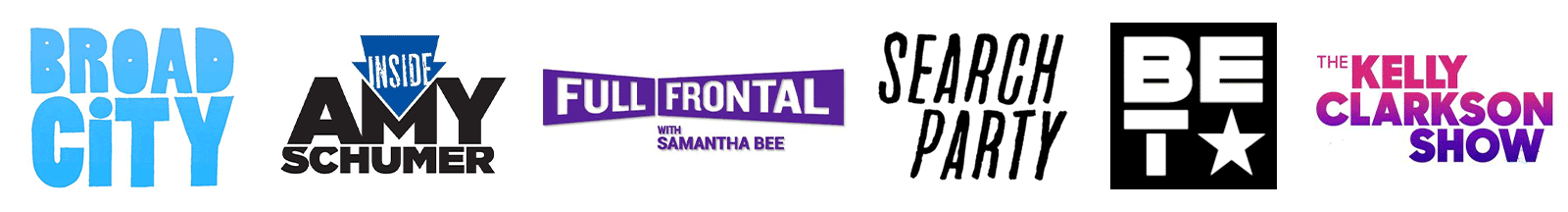 Various comedy show logos